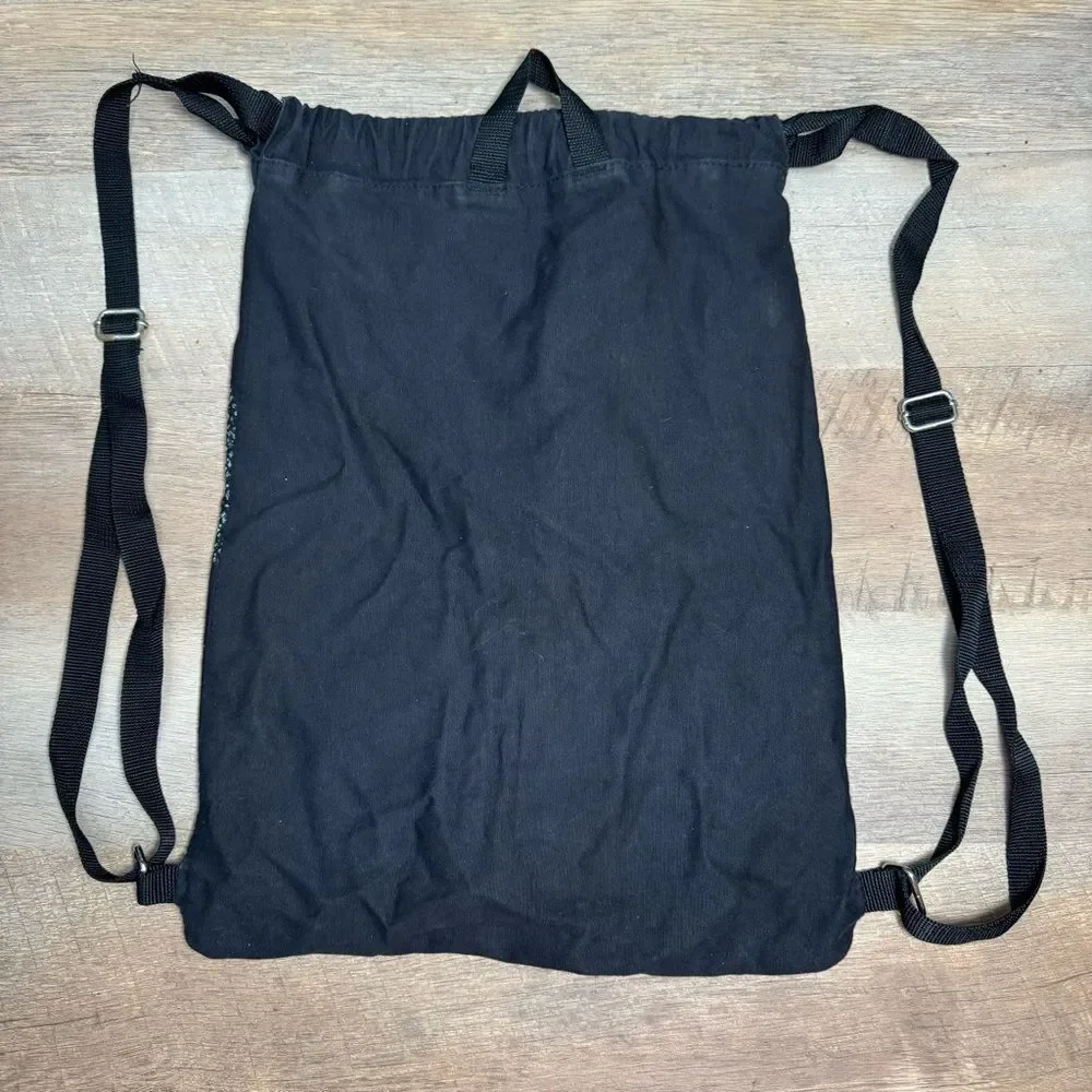 Walt Disney World Black “Celebrate Everyday” Drawstring Backpack w/ Castle